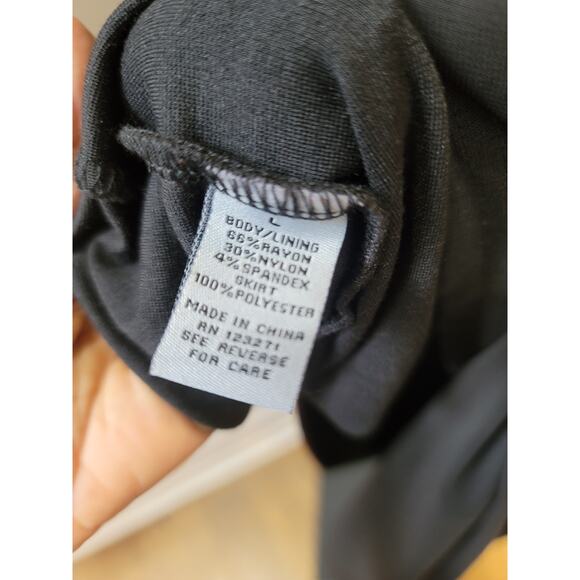 J for Justify Dress Women's Large Black Sleeveless Maxi Chiffon Sheer Skirt - Picture 7 of 13